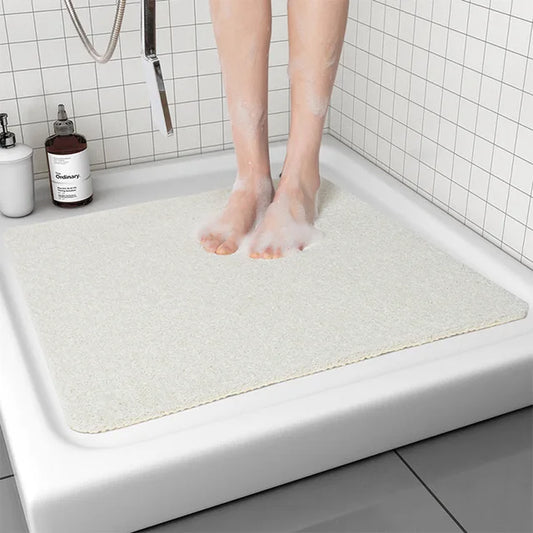 1Pc Bathroom Anti-Slip Mat Mildew Proof Waterproof Shower Mat Soft Massage Home Bath Kitchen PVC Washable Quick Drying Floor Rug