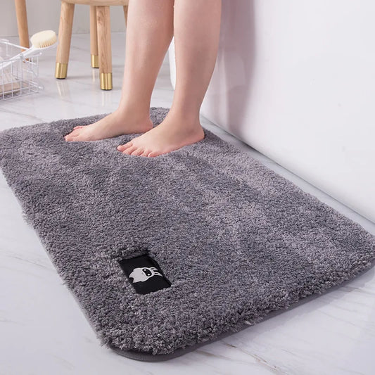 Thick Velvet Super Absorbent Bathroom Door Mats, Non-Slip Bedroom Mats, Bathroom Carpets, Kitchen Mats