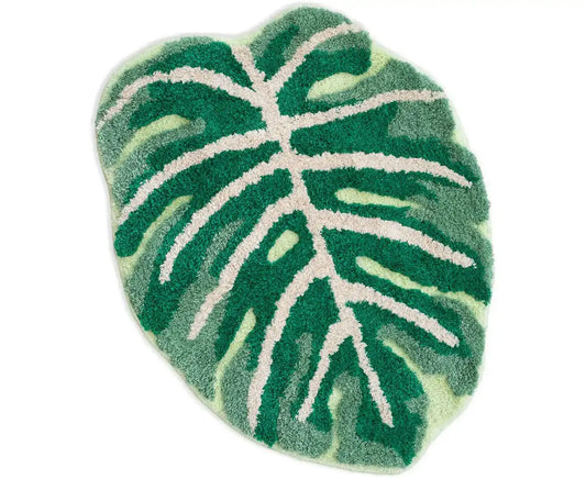 Monstera Plant Non Slip Bath Mat